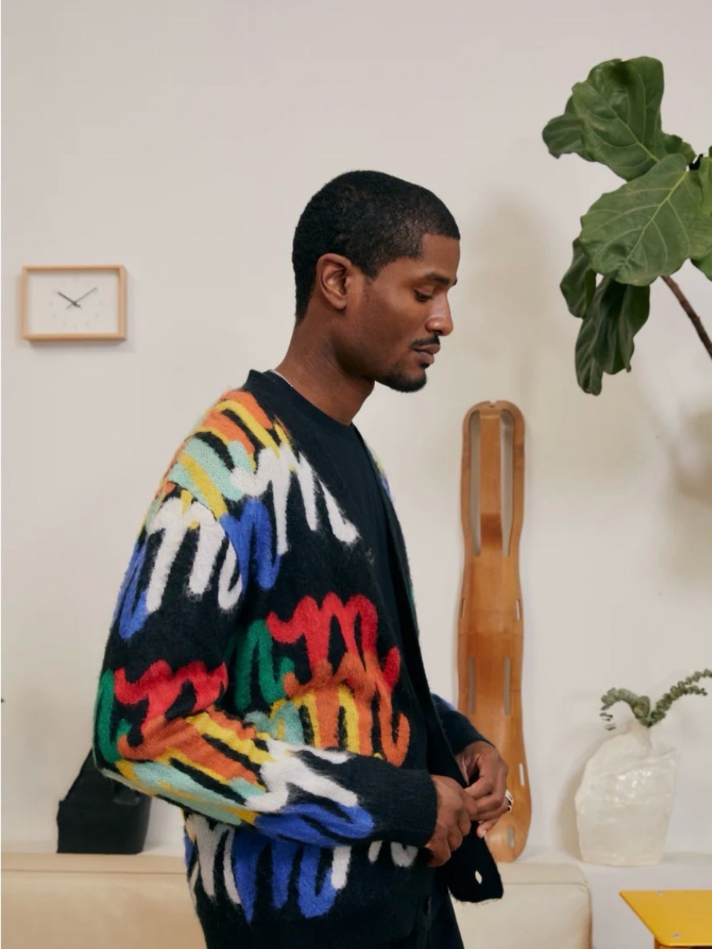 Mifland Million M Multicolored Cardigan Sweater Medium - Picture 3 of 8